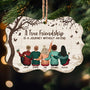 A True Friendship Is A Journey Without An End Personalized Wooden Ornament_1_1