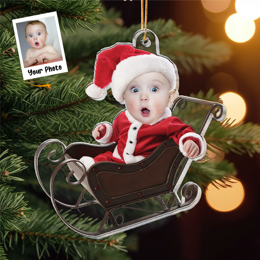 Adorable Newborn Baby Personalized Acrylic Photo Ornament1_a9fa4f06 b8b9 424b 811f 511a46daf94c