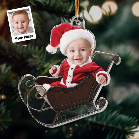 Adorable Newborn Baby Personalized Acrylic Photo Ornament2_f0cf3225 afcb 45a0 88cf 4c797cfbda37
