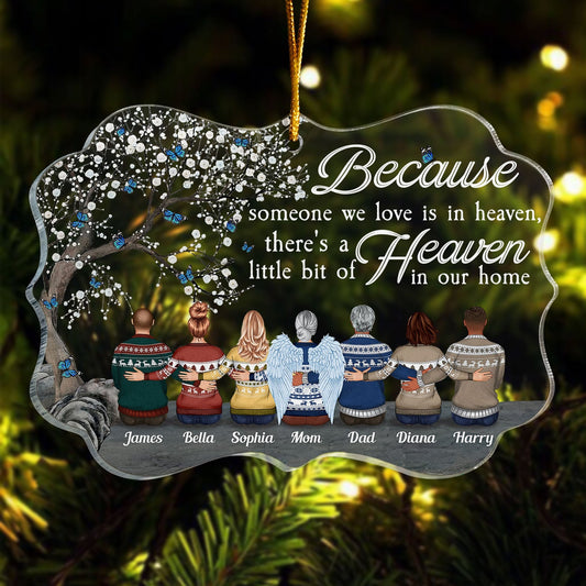 Always Beside You Personalized Acrylic Ornament Christmas Gift Memorial Gift For Family Members Mom Dad Sisters Brothers_2