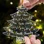 Christmas Tree With Family Names And Led Lights Personalized Acrylic Ornament 2