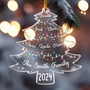 Christmas Tree With Family Names And Led Lights Personalized Acrylic Ornament 3