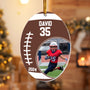 Football Player Personalized Acrylic Photo Ornament_1