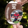 Football Player Personalized Acrylic Photo Ornament_2