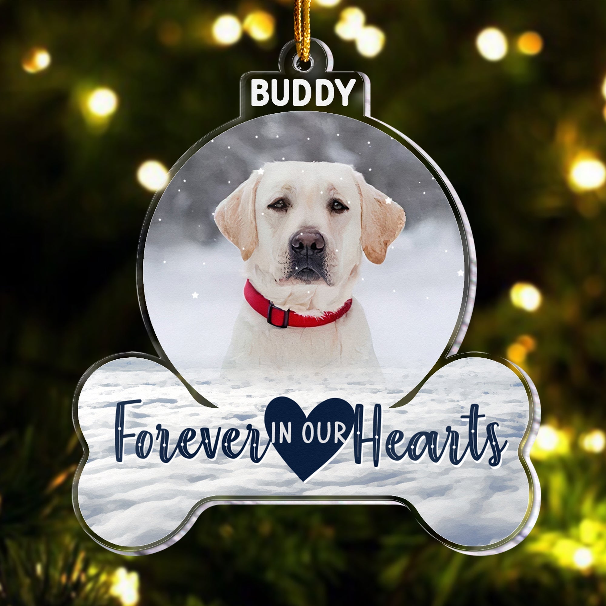 Forever In My Heart Personalized Custom Shaped Acrylic Ornament Christmas Memorial Gift For Pet Lovers Dog Mom Cat Mom_1_e3e295e9 ce4c 4d5e 80d6 a579886829db