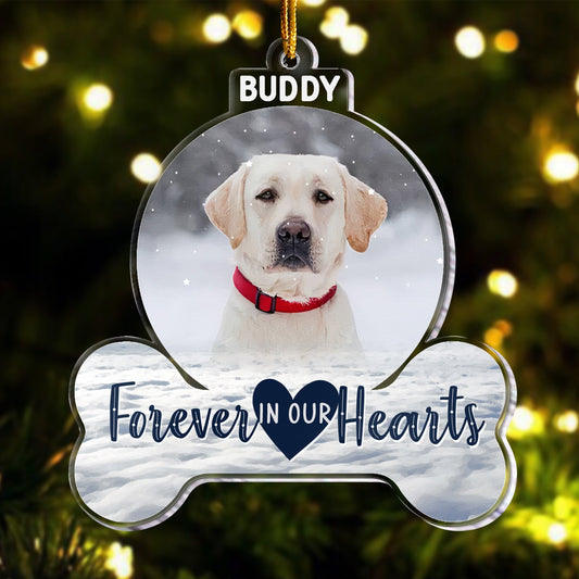 Forever In My Heart Personalized Custom Shaped Acrylic Ornament Christmas Memorial Gift For Pet Lovers Dog Mom Cat Mom_1_e3e295e9 ce4c 4d5e 80d6 a579886829db