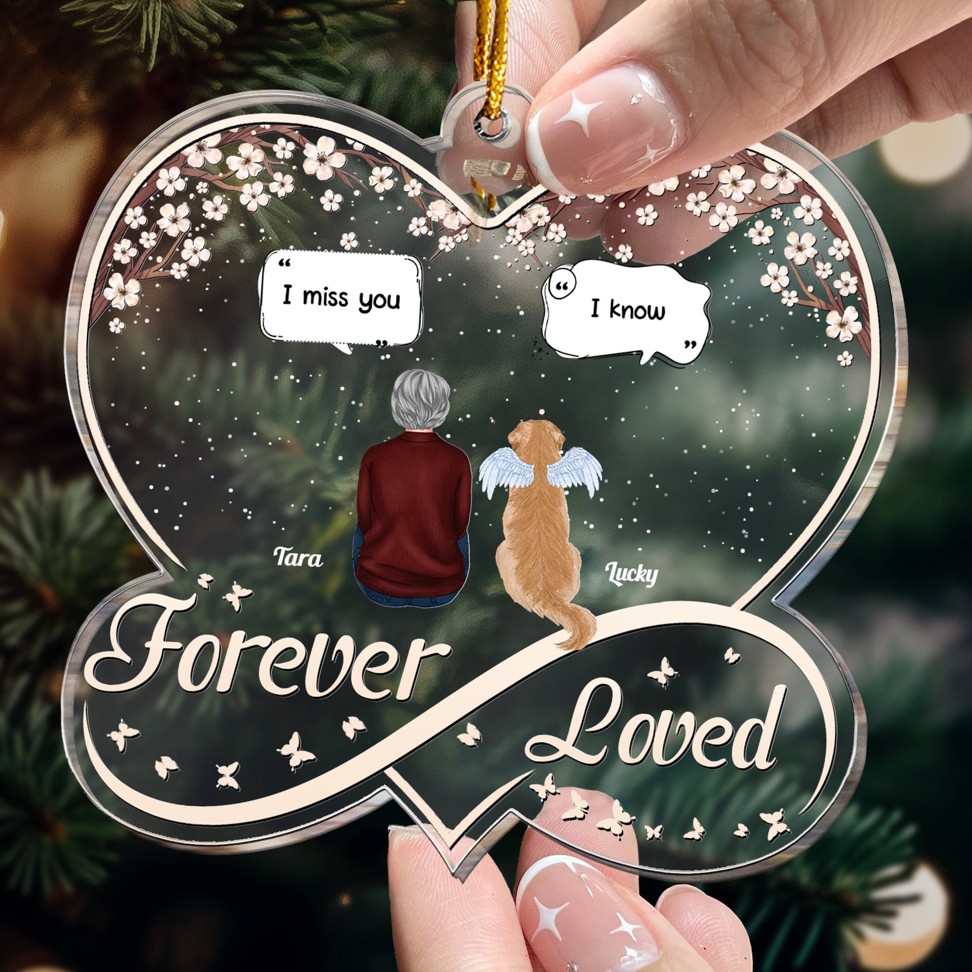 Forever Loved Memorial Pet Personalized Acrylic Ornament_2_4dbe50c1 5fbb 4b86 abf8 1cc27acc116a