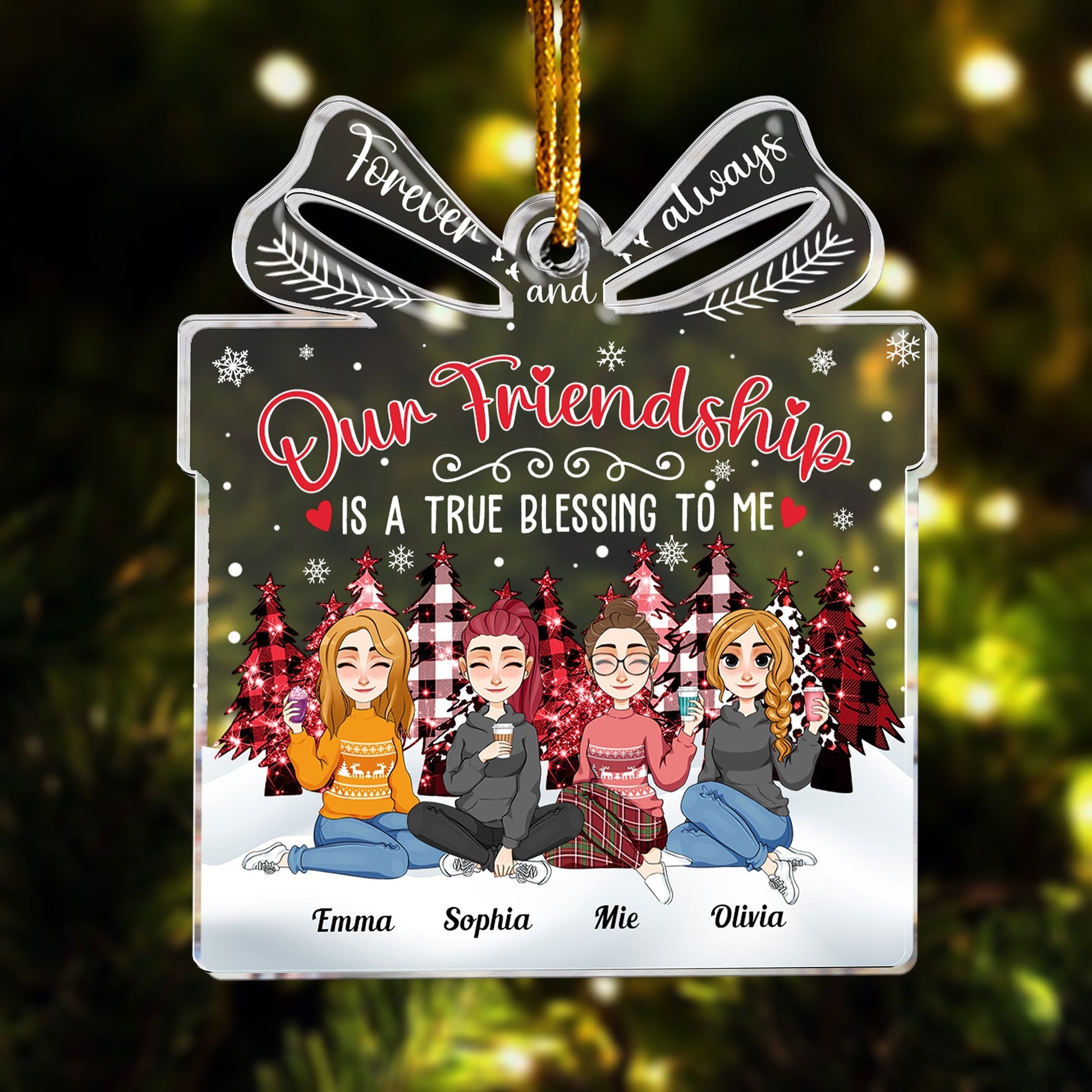 Friend Ornament Our Friendship Is A True Blessing To Me Personalized Acrylic Ornament_2_25cae672 1b30 43bd 9056 e3e251764969