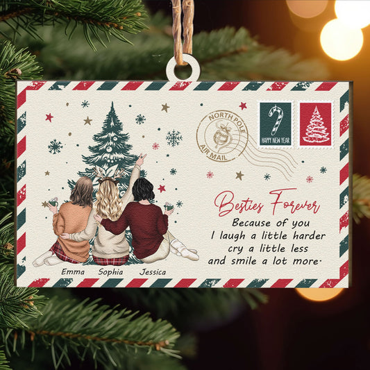 Friendship Christmas Mail Postcard Thank You Gifts Personalized Wooden Ornament_4_ 1