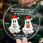 Ghost Friends Funny Christmas Personalized Acrylic Ornament_2