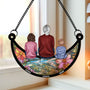 Grandma _Children On The Moon Personalized Window Hanging Suncatcher Ornament_1