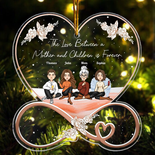 Love Between A Mother And Children Personalized Infinity Shaped Acrylic Ornament_2_550ecc3f 4f12 43f0 8424 99feb2bab9de