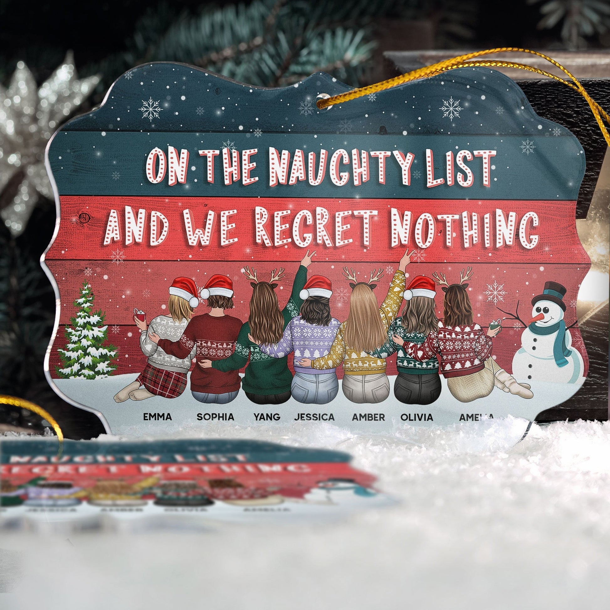 On The Naughty List And We Regret Nothing Personalized Acrylic Ornament_4_b01a98bc 8b50 41a2 8544 47180d5bc6a3