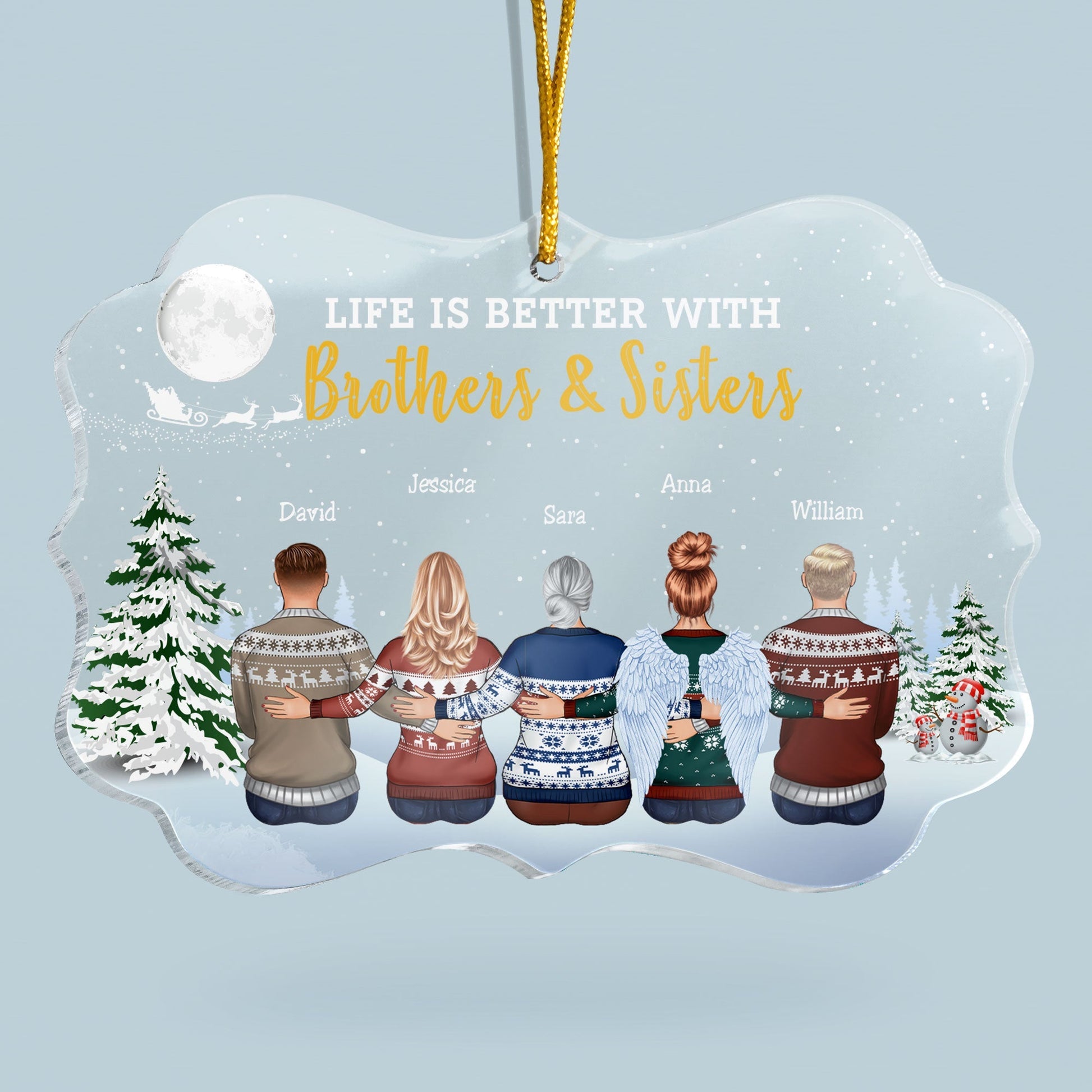 The Greatest Gift Our Parents Gave Us Was Each Other Personalized Acrylic Ornament Christmas Gift For Family Members Brothers Sisters Up To 20 People_5_391cf94a d7bd 4ed0 b8f0 f34794d